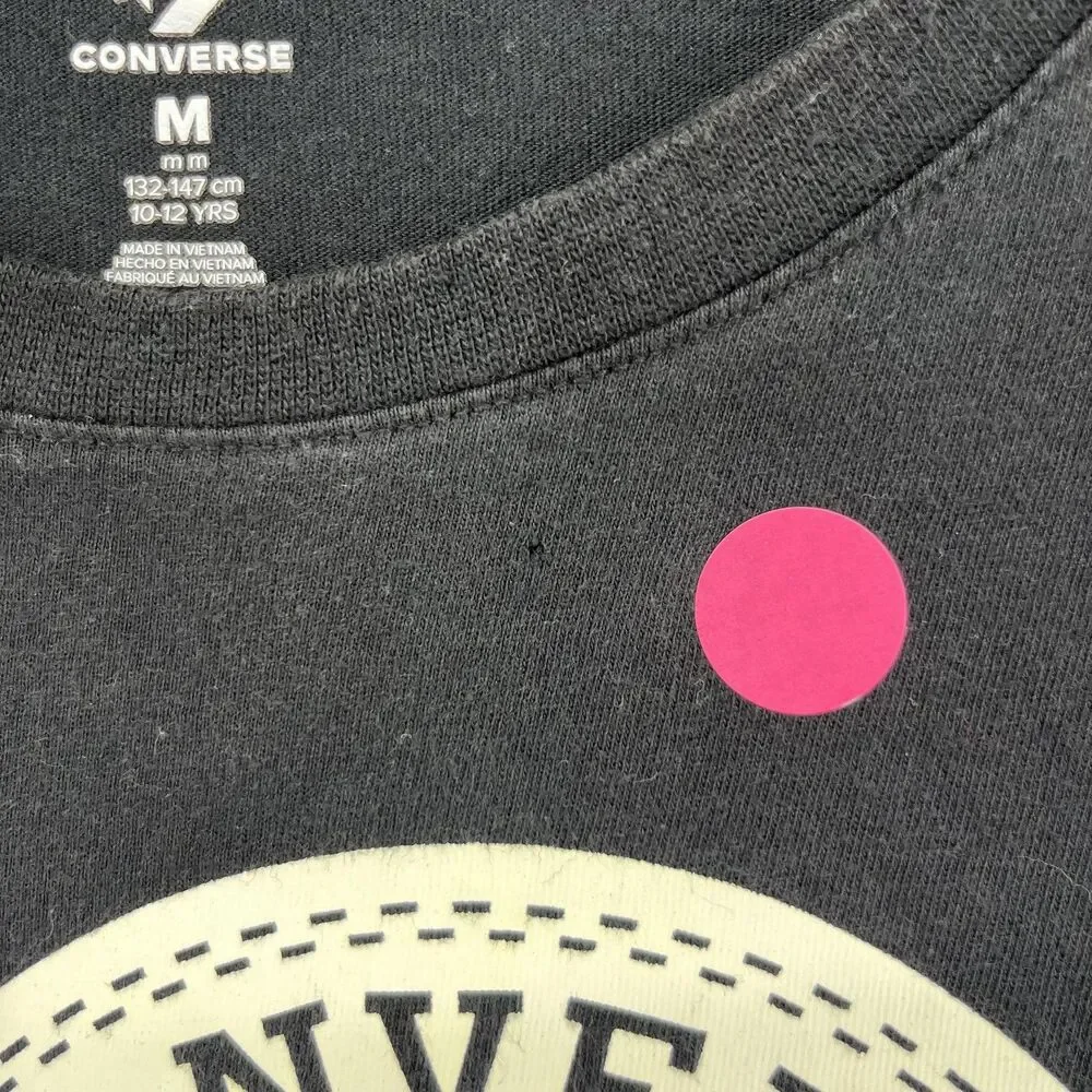 Converse Shirt Youth‎ Medium All Star Chuck Taylor Sneaker Graphic Tee 10-12